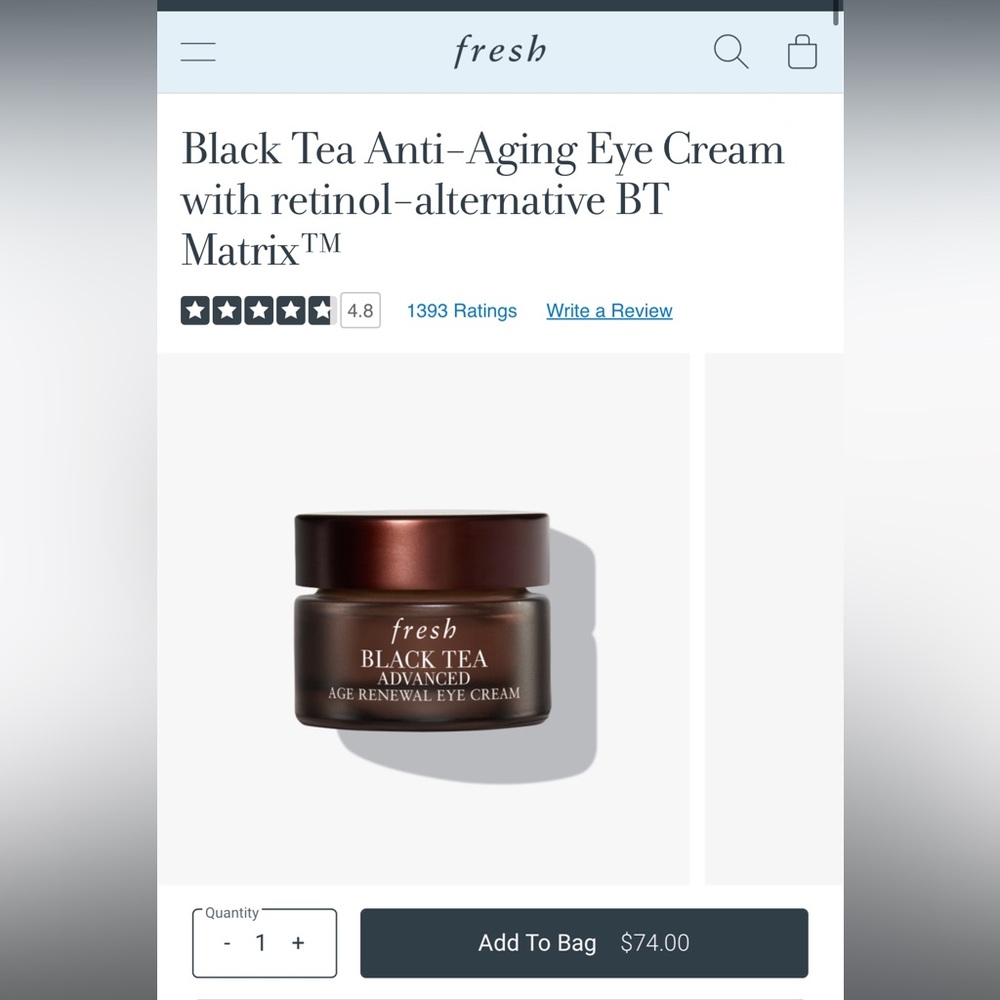 Fresh Black Tea Advanced Eye Cream